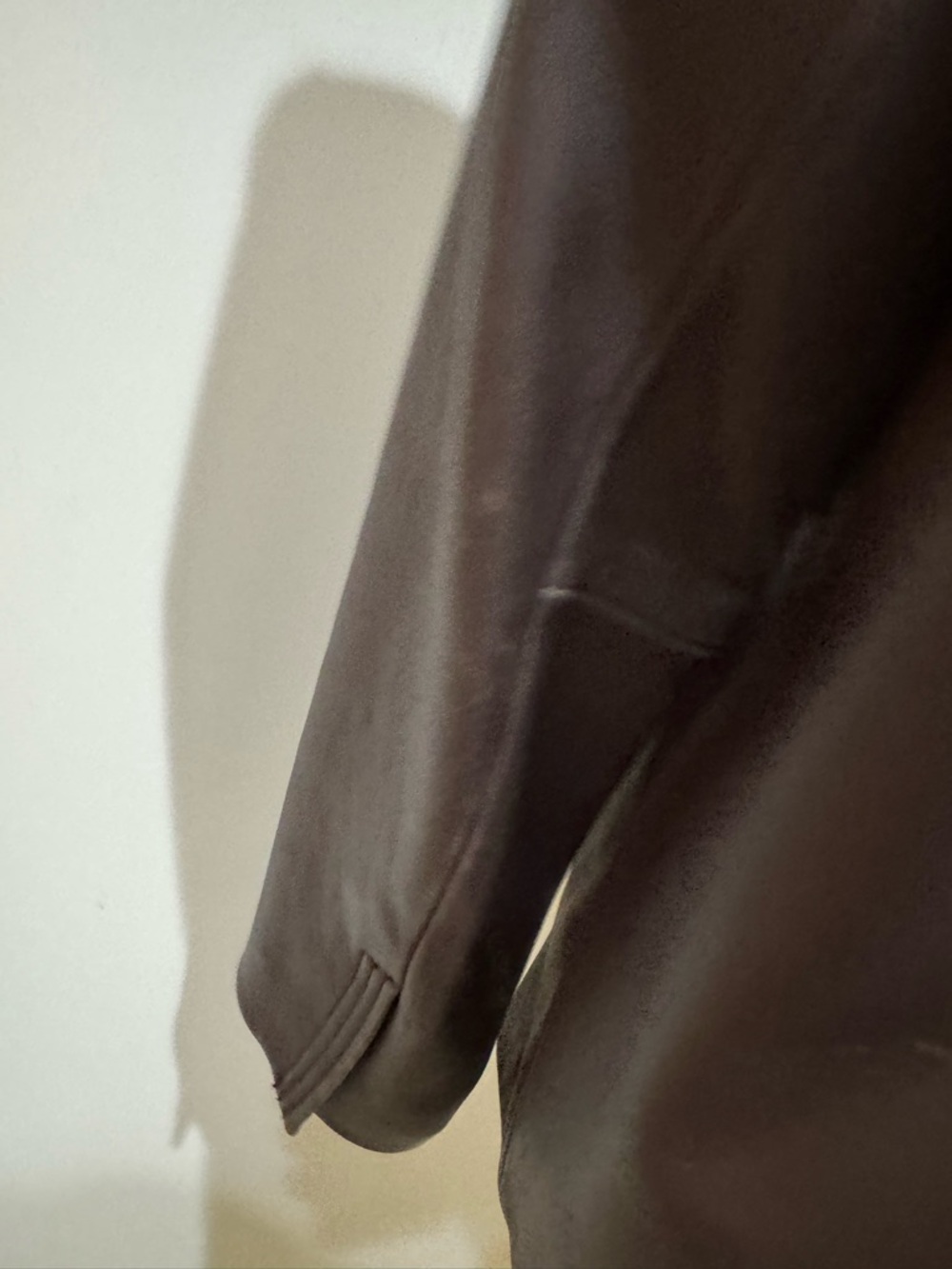 Women's Dark Brown Leather Zip-Front Jacket - Picture 5 of 15